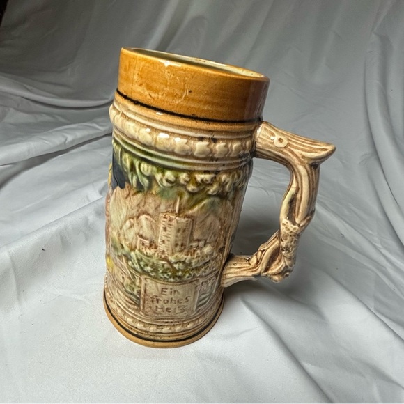 Vintage Japan made Ceramic Beer Stein‎ with Castle Design - Picture 1 of 7